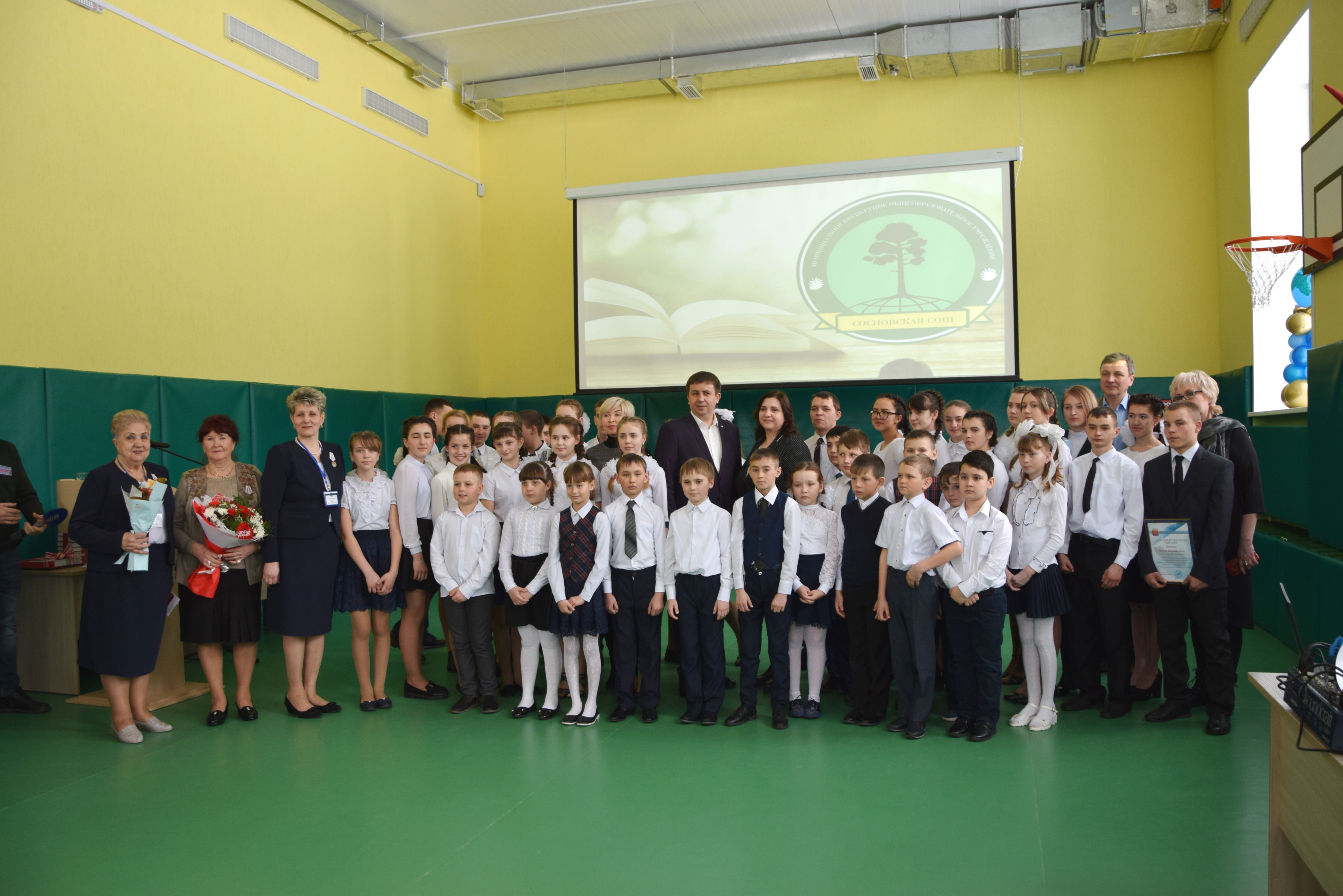 Открытие Сосновской школы Гурьевского района в рамках областной программы "Моя новая школа"